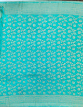 Load image into Gallery viewer, Banaras Chinnon Crepe Saree with Self Colored Border,Pallu and Blouse.
