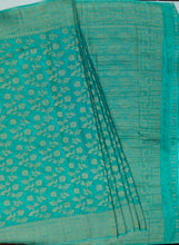 Load image into Gallery viewer, Banaras Chinnon Crepe Saree with Self Colored Border,Pallu and Blouse.
