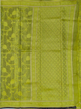 Load image into Gallery viewer, Banaras Crepe Saree with Shimmer Body and Contrast Blouse.
