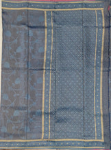 Load image into Gallery viewer, Banaras Crepe Saree with Shimmer Body and Contrast Blouse.
