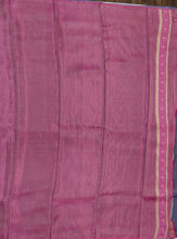 Load image into Gallery viewer, Banaras Crepe Saree with Shimmer Body and Contrast Blouse.
