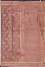 Load image into Gallery viewer, Banaras Crepe Saree with Shimmer Body and Contrast Blouse.
