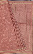 Load image into Gallery viewer, Banaras Crepe Saree with Shimmer Body and Contrast Blouse.
