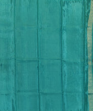 Load image into Gallery viewer, Banaras Crepe Saree with Self Colored Tissue Stripes and Motifs comes with Contrast Blouse
