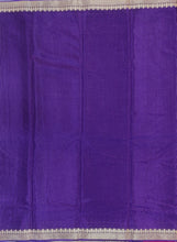 Load image into Gallery viewer, Banaras Crepe Saree with Thin Zari Stripes,Self Color Border,Paluu and Contrast Butti Blouse
