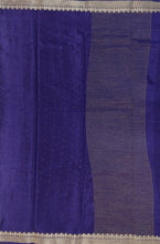 Load image into Gallery viewer, Banaras Crepe Saree with Thin Zari Stripes,Self Color Border,Paluu and Contrast Butti Blouse
