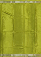 Load image into Gallery viewer, Banaras Crepe Saree with Thin Zari Stripes,Self Color Border,Paluu and Contrast Butti Blouse
