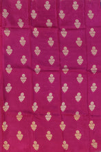 Load image into Gallery viewer, Banaras Crepe Saree with Thin Zari Stripes and Buttis,Self Color Border,Paluu and Contrast Butti Blouse-Petrol Blue color
