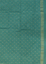Load image into Gallery viewer, Banaras Khaddi Georgette Saree with Zari Buttis all over,Self Color Border,Paluu and Blouse-Light Sea Green Color
