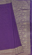 Load image into Gallery viewer, Banaras Khaddi Georgette Saree with Zari Buttis all over,Self Color Border,Paluu and Blouse-Jamoon color

