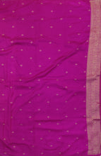 Load image into Gallery viewer, Banaras Georgette Saree with Paisley Buttis all over with Contrast Border,Paluu and Blouse-Off White
