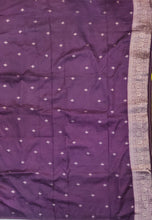 Load image into Gallery viewer, Banaras Georgette Saree with Paisley Buttis all over with Contrast Border,Paluu and Blouse- Mehendi
