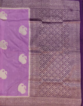 Load image into Gallery viewer, Banaras Georgette Saree with Paisley Buttis all over with Contrast Border,Paluu and Blouse- Onion Pink
