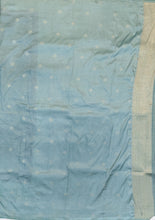 Load image into Gallery viewer, Banaras Georgette Saree with Paisley Buttis all over with Contrast Border,Pallu and Blouse-Black
