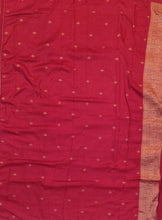 Load image into Gallery viewer, Banaras Georgette Saree with Paisley Buttis all over with Contrast Border,Pallu and Blouse-Maroon
