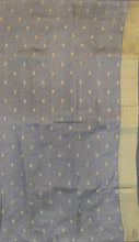 Load image into Gallery viewer, Banaras Georgette Saree with Zari Buttis all over,Self Color Border,Pallu and Blouse-Grey Color
