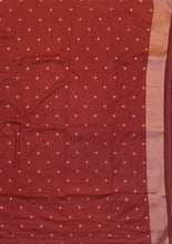 Load image into Gallery viewer, Banaras Georgette Borderless Saree with Zari Buttis all over,Self Color Border,Paluu and Blouse-Maroon Color
