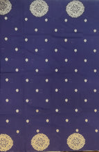 Load image into Gallery viewer, Banaras Georgette Borderless Saree with Zari Buttis all over,Self Color Border,Pallu and Blouse-Navy Blue Color
