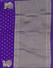 Load image into Gallery viewer, Banaras Georgette Borderless Saree with Zari Buttis all over,Self Color Border,Paluu and Blouse-Jamoon Color
