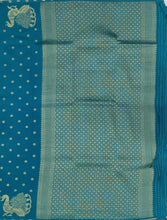 Load image into Gallery viewer, Banaras Georgette Borderless Saree with Zari Buttis all over,Self Color Border,Pallu and Blouse-Rama Color
