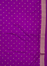 Load image into Gallery viewer, Banaras Georgette Borderless Saree with Zari Buttis all over,Self Color Border,Pallu and Blouse-Magenta Color
