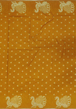 Load image into Gallery viewer, Banaras Georgette Borderless Saree with Zari Buttis all over,Self Color Border,PallLu and Blouse-Mustard Color
