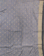 Load image into Gallery viewer, Banaras Georgette Borderless Saree with Zari Buttis all over,Self Color Border,Paluu and Blouse-Grey Color
