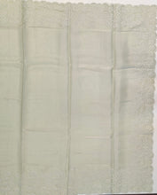 Load image into Gallery viewer, Designer Saree with Rice Stitch Embroidery on Crush Fabric-Light Green color
