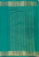 Load image into Gallery viewer, Semi Mysuru Crepe Saree in all over checks-self color comes with beautiful sequence blouse-GREEN COLOR
