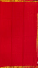 Load image into Gallery viewer, Semi Mysuru Crepe Saree with self Border,Pallu and Blouse -RED COLOR
