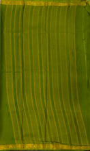 Load image into Gallery viewer, Semi Mysuru Crepe Saree with self Border,Pallu and Blouse -LEAF GREEN COLOR

