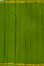Load image into Gallery viewer, Semi Mysuru Crepe Saree with self Border,Pallu and Blouse -LEAF GREEN COLOR
