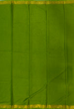 Load image into Gallery viewer, Semi Mysuru Crepe Saree with self Border,Pallu and Blouse -LEAF GREEN COLOR
