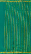 Load image into Gallery viewer, Semi Mysuru Crepe Saree with self Border,Pallu and Blouse -SEA GREEN COLOR
