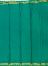 Load image into Gallery viewer, Semi Mysuru Crepe Saree with self Border,Pallu and Blouse -SEA GREEN COLOR
