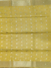 Load image into Gallery viewer, Banaras Chanderi Saree with Self Colored Border,Sequence Pallu and Blouse-YELLOW COLOUR
