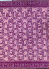 Load image into Gallery viewer, Desingers saree with katha work embroidery on cotton saree-pink color
