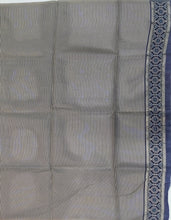 Load image into Gallery viewer, Desingers saree with katha work embroidery on cotton saree-blue color
