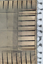 Load image into Gallery viewer, Desingers saree with woven patterns and tasselled fringe, geometry and ornamental design-GREY COLOR
