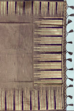 Load image into Gallery viewer, Desingers saree with woven patterns and tasselled fringe, geometry and ornamental design-PURPLE COLOR
