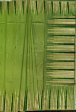 Load image into Gallery viewer, Desingers saree with woven patterns and tasselled fringe, geometry and ornamental design-GREEN COLOR

