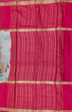 Load image into Gallery viewer, Semi Mysuru Crepe Saree with Digitally Printed Body,Contrast Border,Pallu and Blouse.
