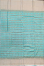 Load image into Gallery viewer, Semi Mysuru Crepe Pastel Saree with Contrast Off-White Border and Checked body
