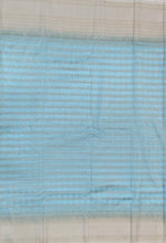 Load image into Gallery viewer, Semi Mysuru Crepe Pastel Saree with Contrast Off-White Border and Checked body
