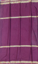 Load image into Gallery viewer, Semi Mysuru Crepe Saree with Digitally Printed Body,Contrast Border,Pallu and Blouse.
