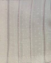 Load image into Gallery viewer, Designer Saree with Rice Stitch Embroidery on Crush Fabric-Wine color
